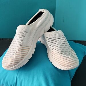 SHEIN Sporty White and Orange Mule "Sneakers" Size US6